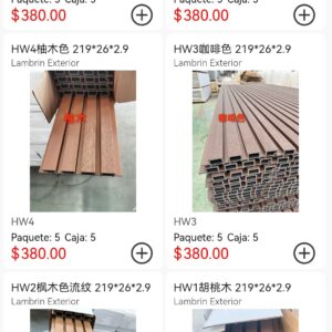 lambrín para exteriores